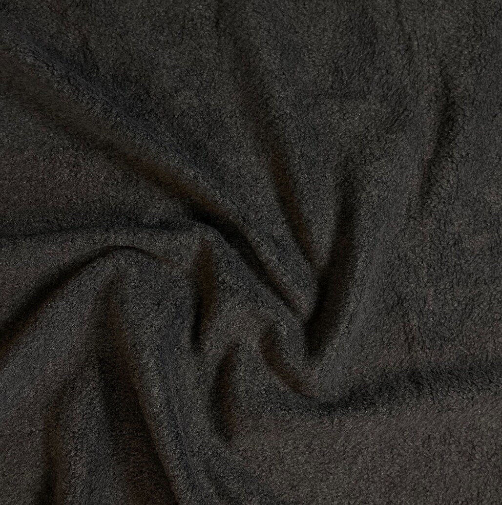 FabricLA | Fleece Fabric By The Yard | 36&#x22;X60&#x22; Inch Wide | Anti Pill Polar Fleece | Soft, Blanket, Throw, Poncho, Pillow Cover, PJ Pants, Booties, Eye Mask - Charcoal (1 Yard)