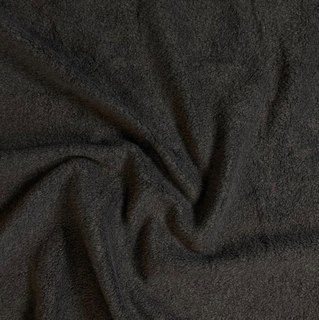 FabricLA | Fleece Fabric By The Yard | 36"X60" Inch Wide | Anti Pill Polar Fleece | Soft, Blanket, Throw, Poncho, Pillow Cover, PJ Pants, Booties, Eye Mask - Charcoal (1 Yard)