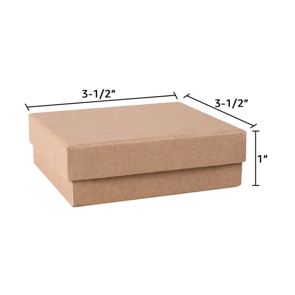 Elegant Kraft Paper Jewelry Gift Boxes - Set of 24 with Sponge Inserts for Necklaces &#x26; Bracelets