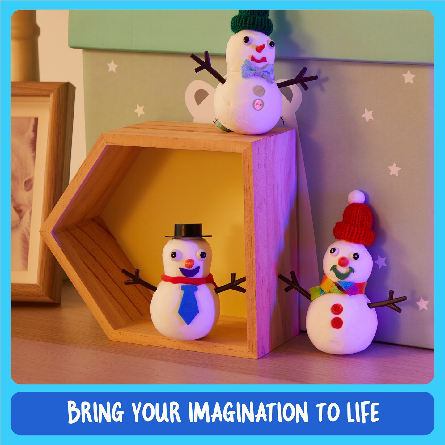Dan&#x26;Darci Snowman Making Kit for Kids - Build a Snow Man Craft Kits for Girls, Boys, Toddlers Ages Kid Winter Christmas Crafts Activities Stocking Stuffers Fun Toys Ideas for 6, 7, 8 Year Old