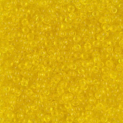 Miyuki 11 Round Seed Bead, 11-136, Transparent Yellow, 13 grams