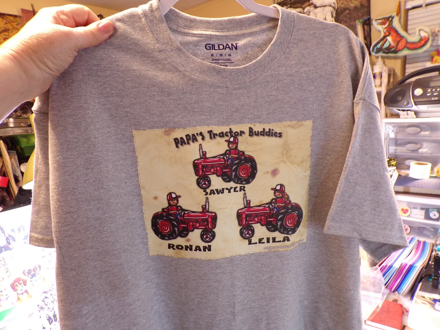 Father's Day, PAPA'S TRACTOR BUDDIES Personalized Custom T-SHIRT 4