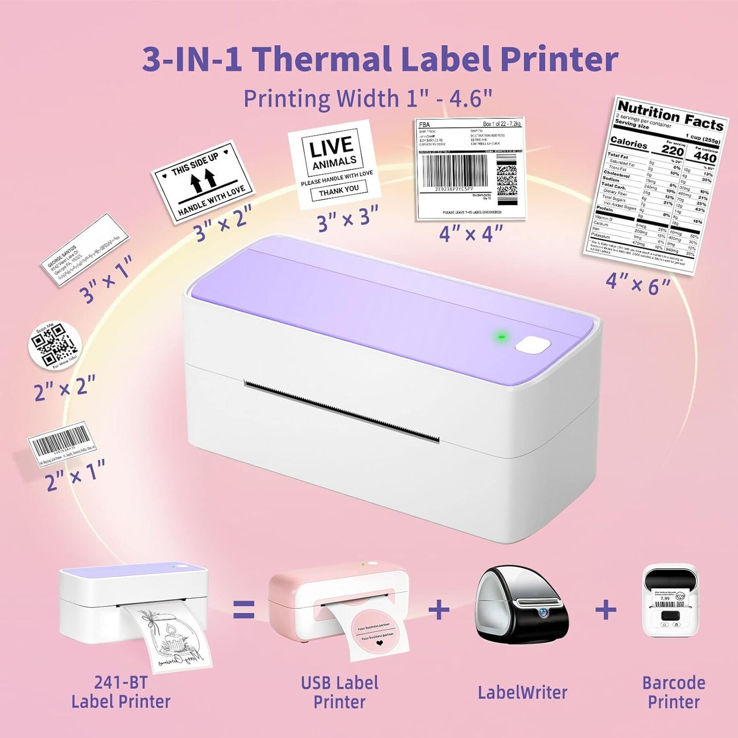 ASprink&#xAE; - Bluetooth Shipping Label Printer 4x6 - Streamline Your Shipping Process with Ease