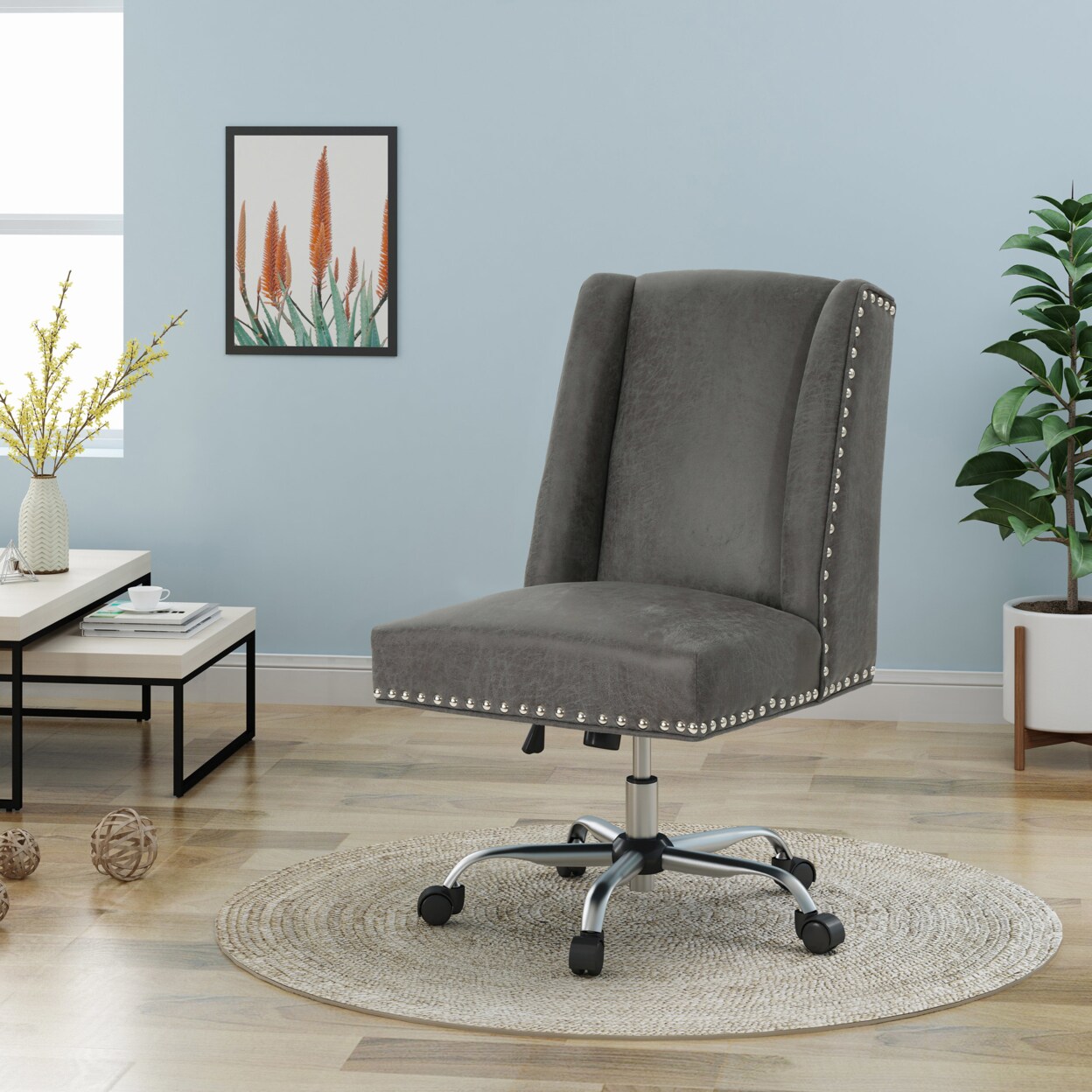 GDFStudio Quentin Home Office Microfiber Desk Chair