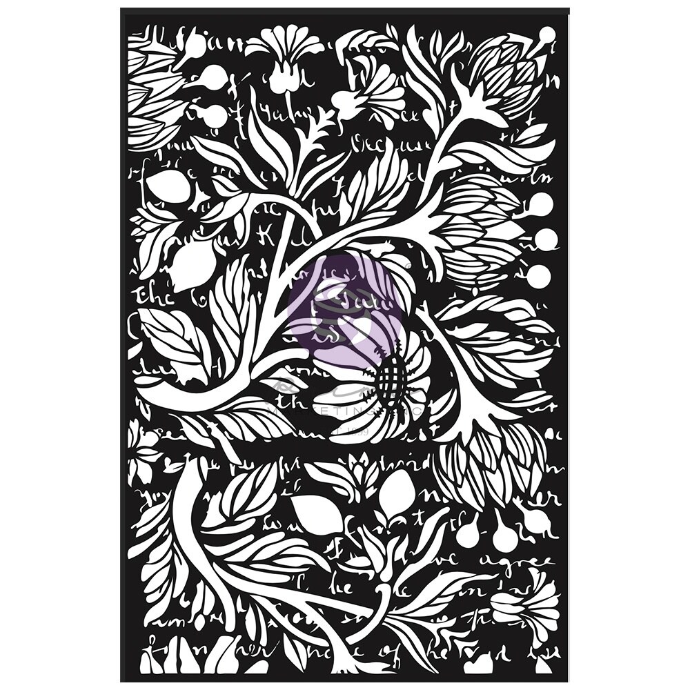 FINNABAIR STENCIL – FOLK FLORALS – 1 PIECE, 6″X9″ – LASER CUT ON PREMIUM QUALITY MYLAR 16 ML (.40MM) main image 0