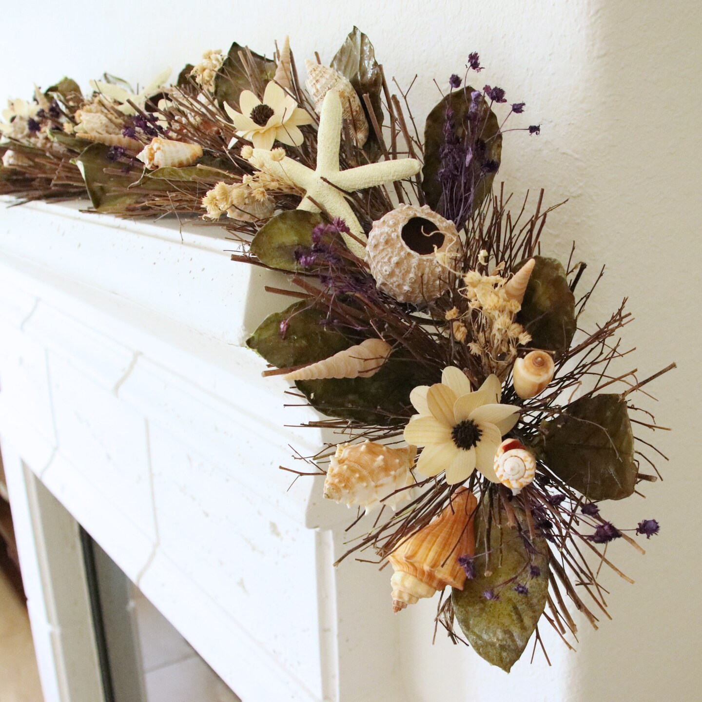 5ft Seashell Purple Accent Garland