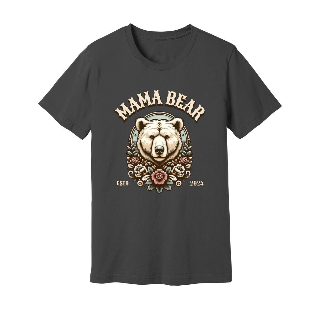 Mama Bear T-Shirt | Floral Bear Illustration | Cute Motherhood Gift Shirt | Customizable Est. [Year] product 7