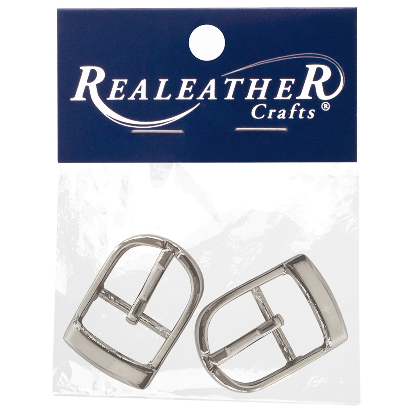 Realeather(R) Crafts Belt Buckle 3/4&#x22; 2/Pkg-Nickel