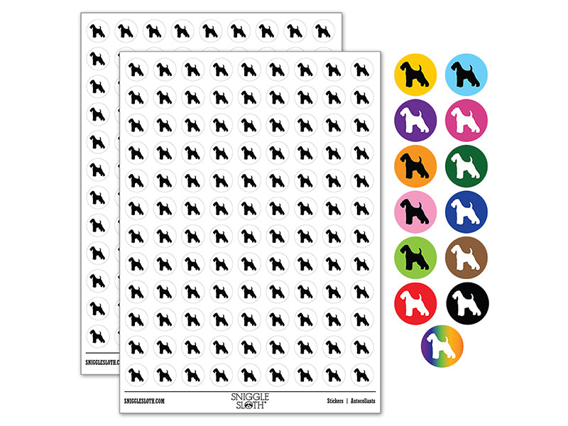 Welsh Terrier Dog Solid 200+ 0.50&#x22; Round Stickers