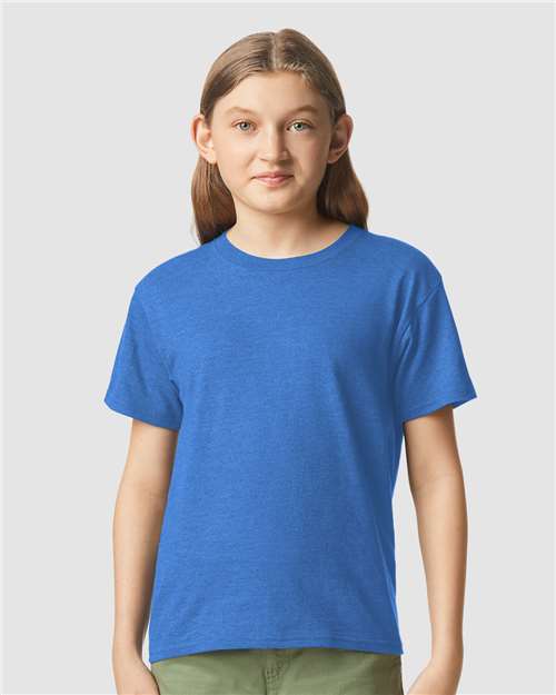 Gildan® Softstyle Youth CVC Crewneck Short Sleeve T-Shirt for School Uniforms, Sports & Custom Printing Kids Tee