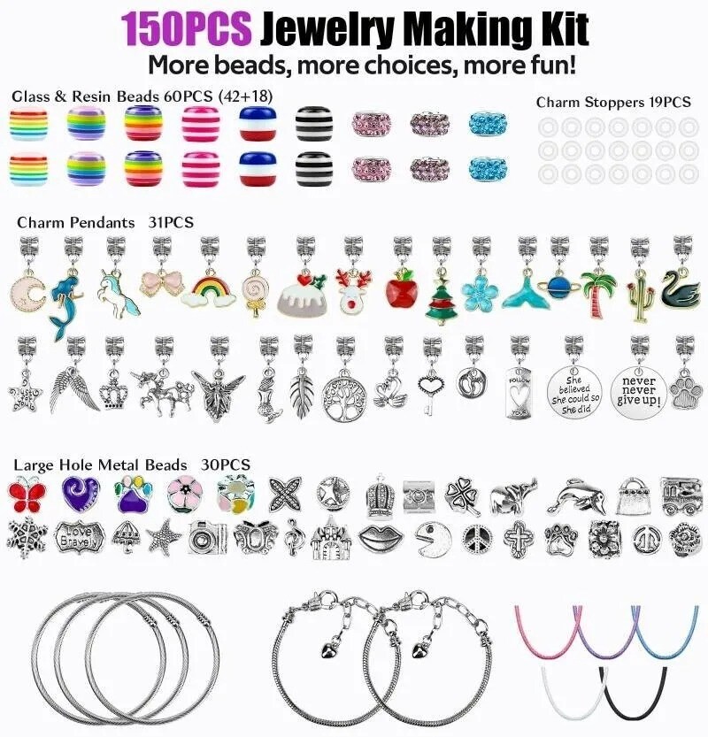 Bracelet making kit for Girls,Arts and Crafts for kids girls age 5-12,Girls toys