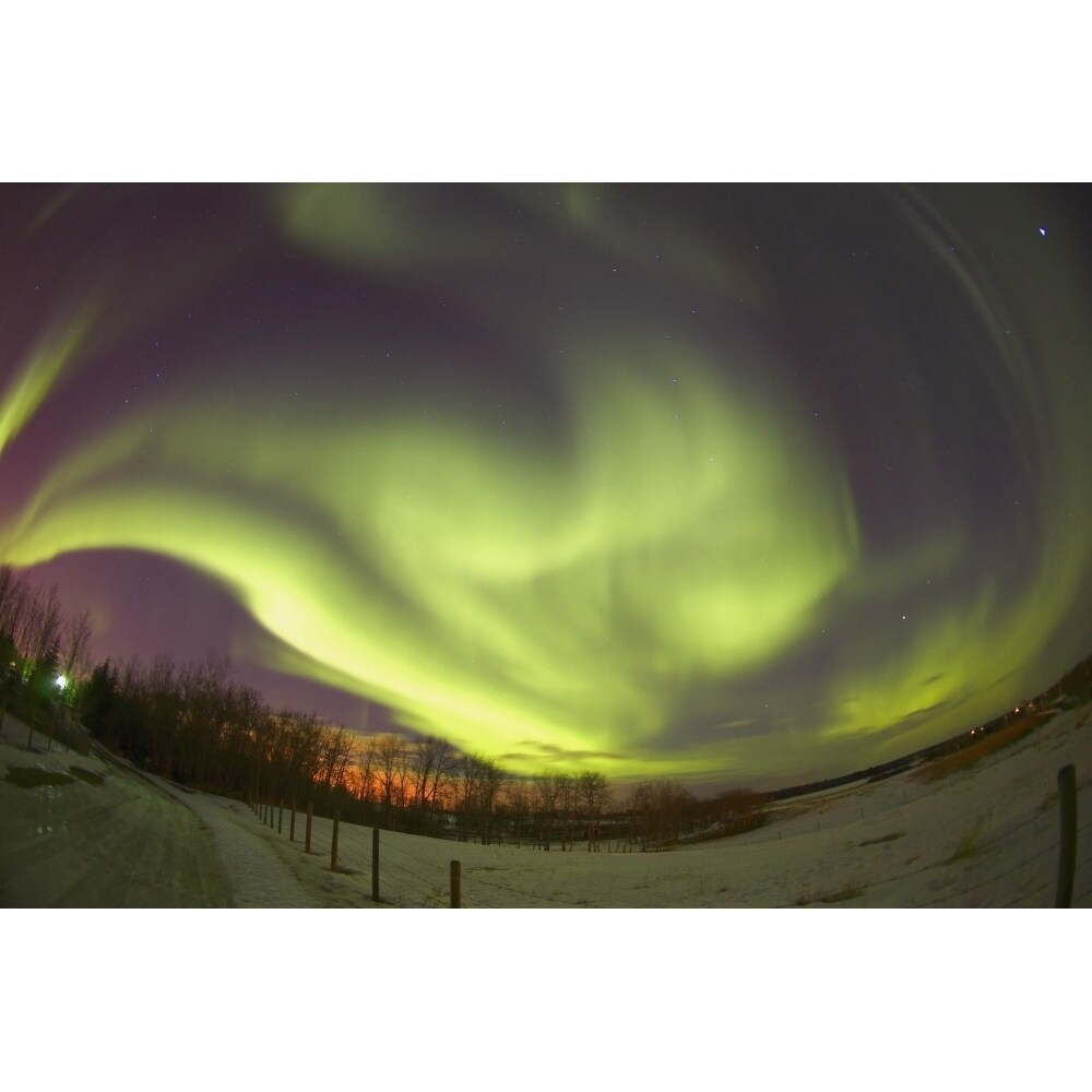 Posterazzi Northern Lights  Edmonton  Alberta  Canada Poster Print