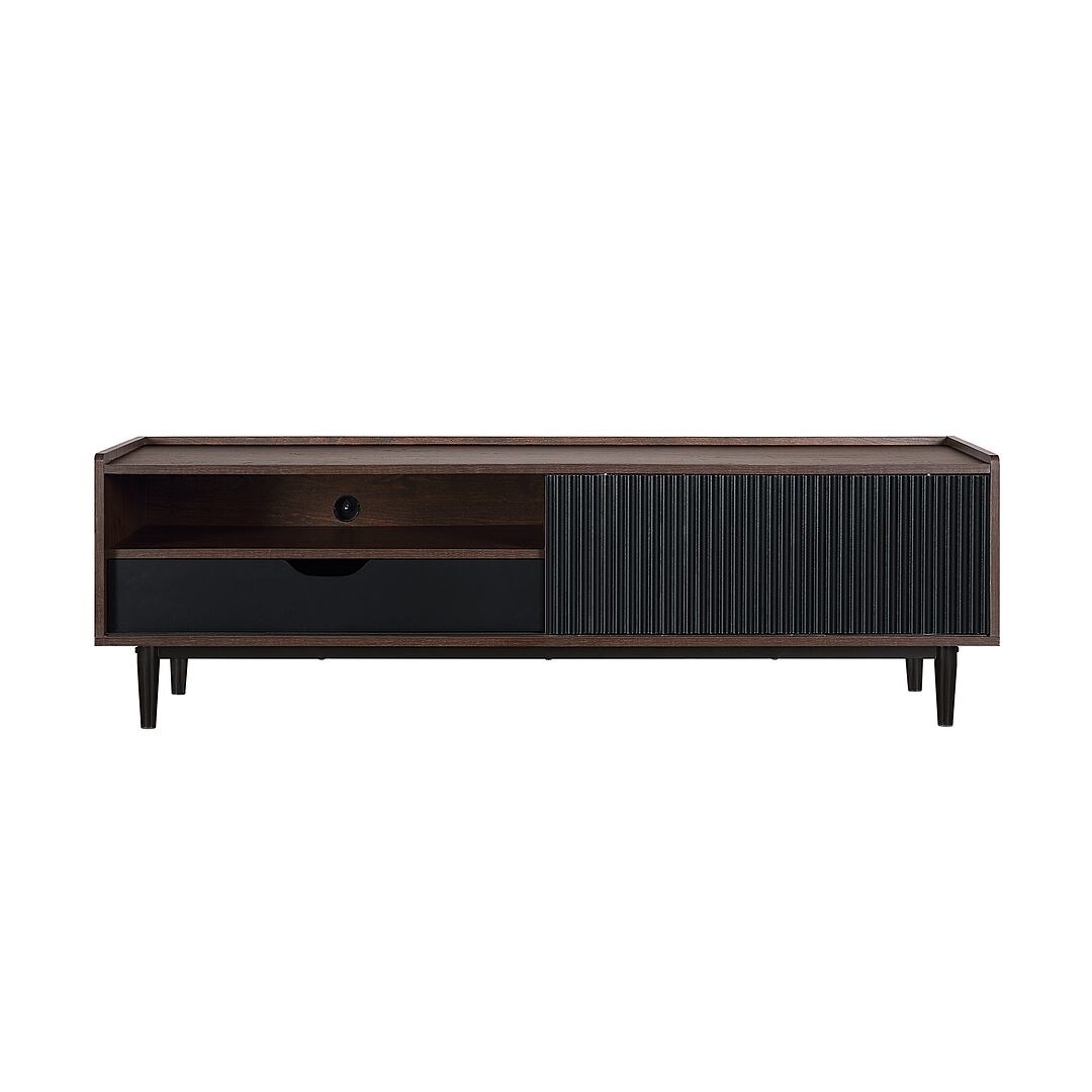 Manhattan Comfort Duane 59.25 Modern Ribbed TV Stand