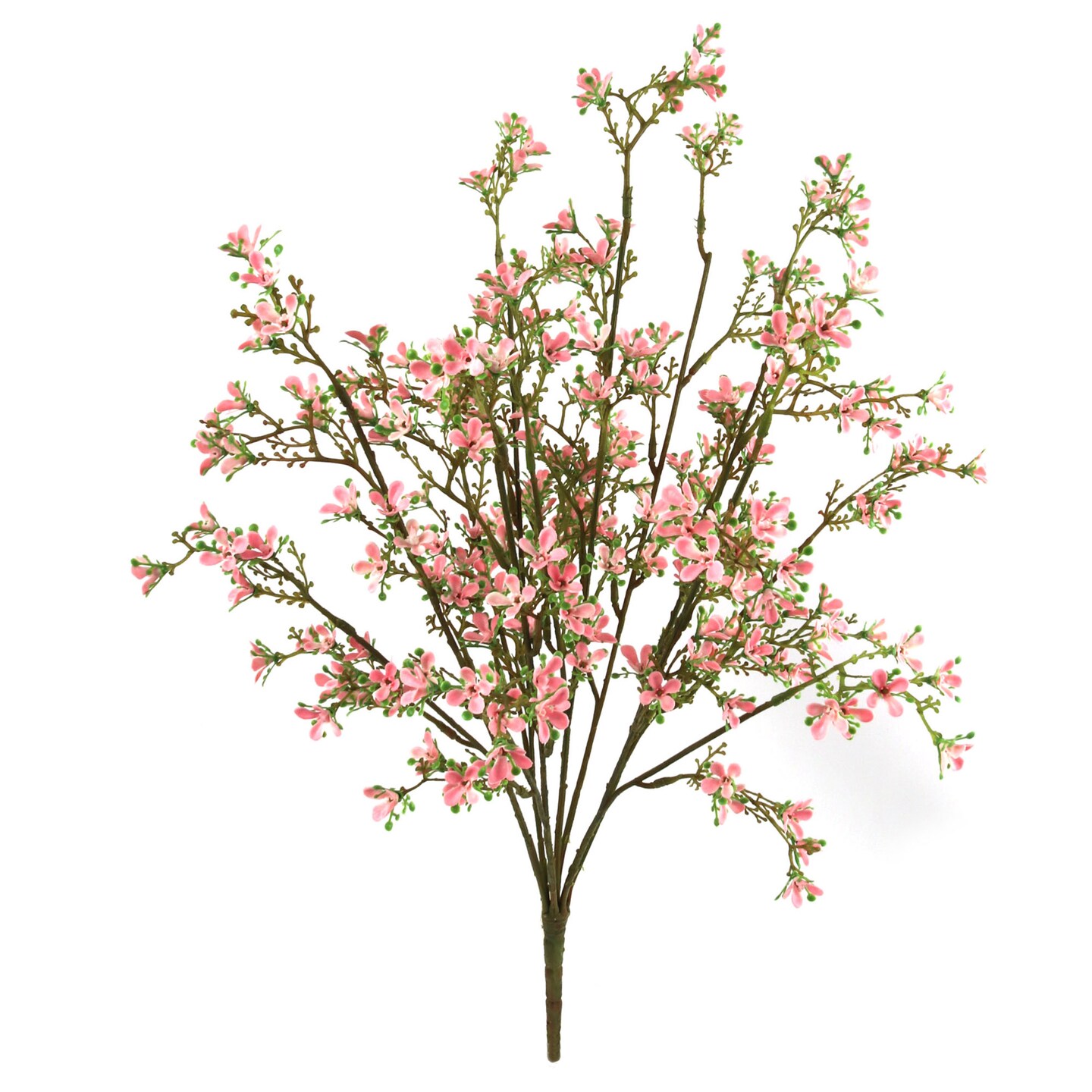 12-Pack: 22&#x22; Mini Pink Flower Bush with 14 Sprays by Floral Home&#xAE;