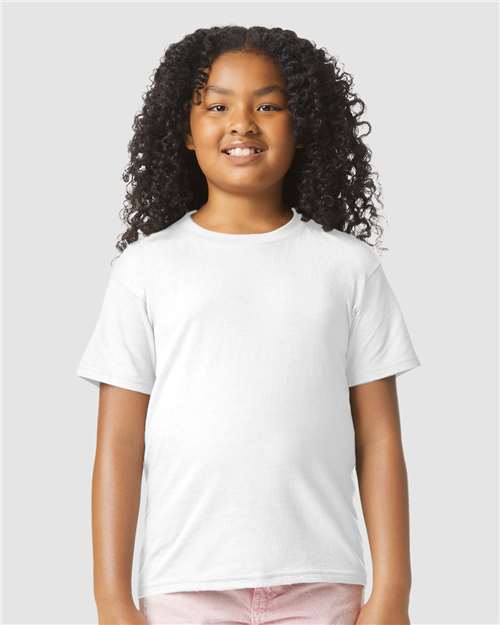 Gildan® Softstyle Youth CVC Crewneck Short Sleeve T-Shirt for School Uniforms, Sports & Custom Printing Kids Tee