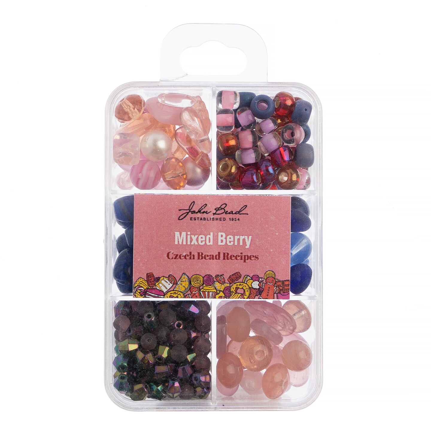 John Bead Recipe Box Czech Glass Beads Kit