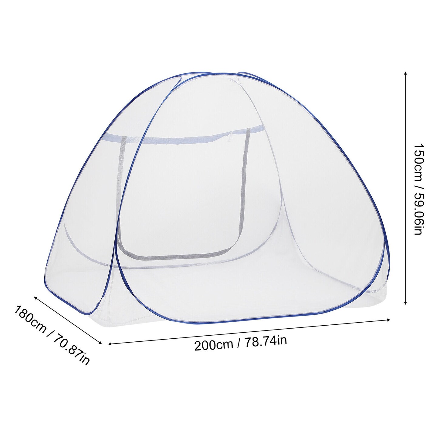 Kitcheniva Folding Mosquito Net Zipper Single Door