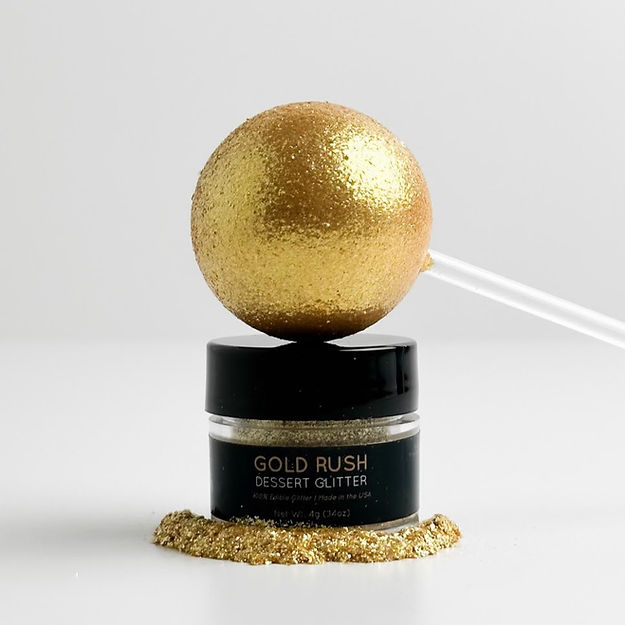Shine Dessert Glitter: &#x22;Gold Rush&#x22; - Deep Gold Edible Dessert Glitter
