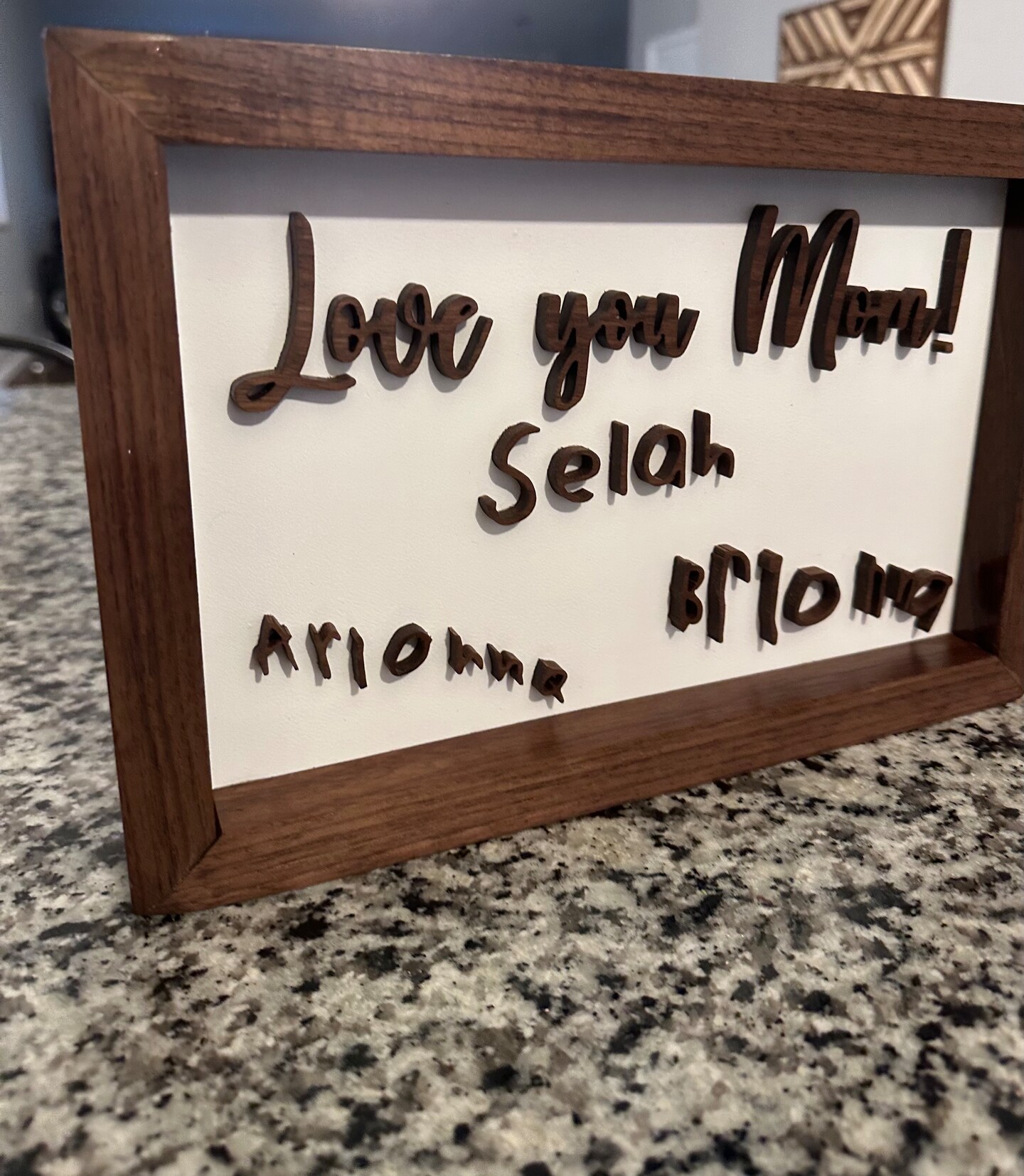 Handwriting Recreation, Custom Handwriting Gift, Turn Your Loved One's Handwriting Into Art, Hardwood Handwriting Replica - image7