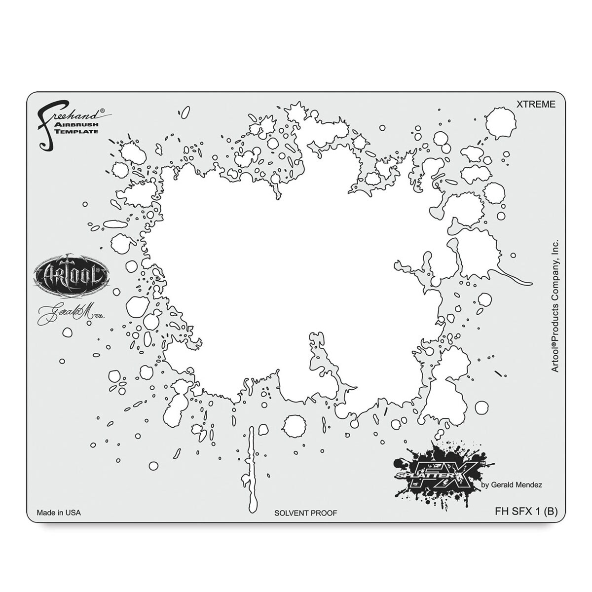 Iwata Artool Freehand Template - Splatter FX