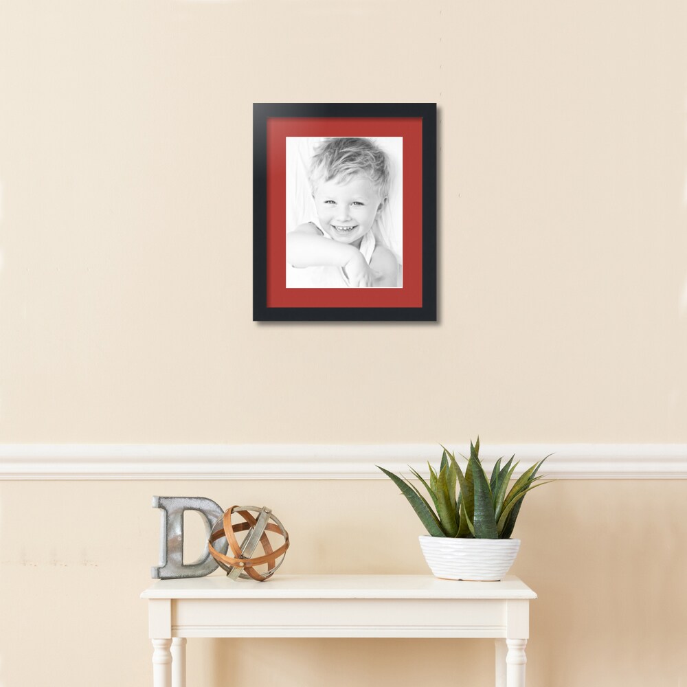ArtToFrames Collage Photo Picture Frame with 1 - 10x13 inch Openings, Framed in Black with Over 62 Mat Color Options and Regular Glass (CSM-3926-641)