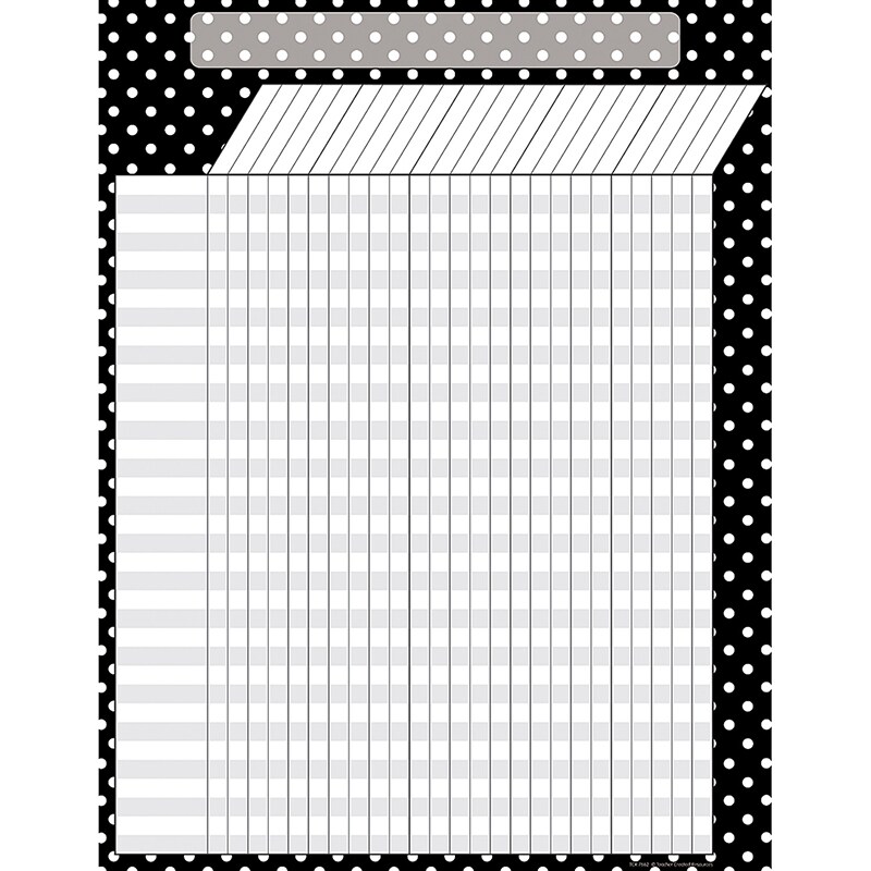 Black Polka Dots Incentive Chart