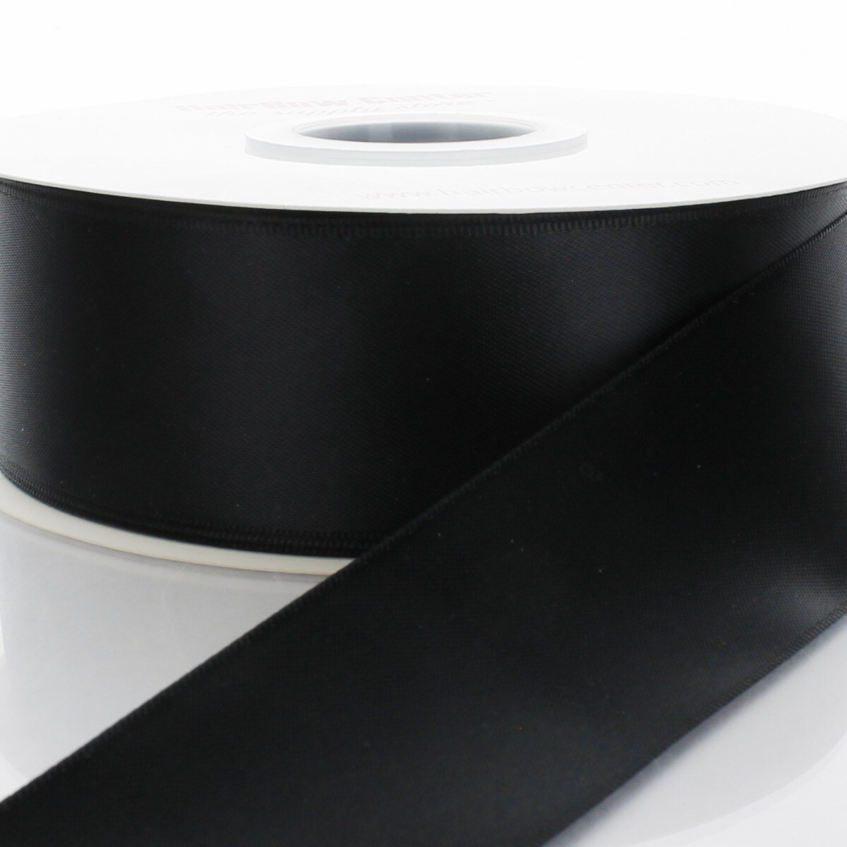 3&#x22; Double Faced Satin Ribbon 030 Black 25yd