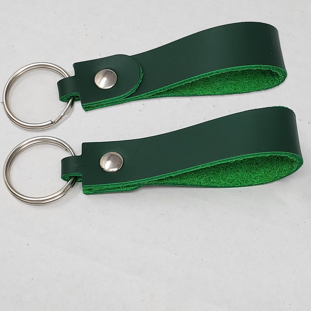 Blank Leather Keychains – DIY Engraving Kit, Pack of 10 (¾" x 4.5")