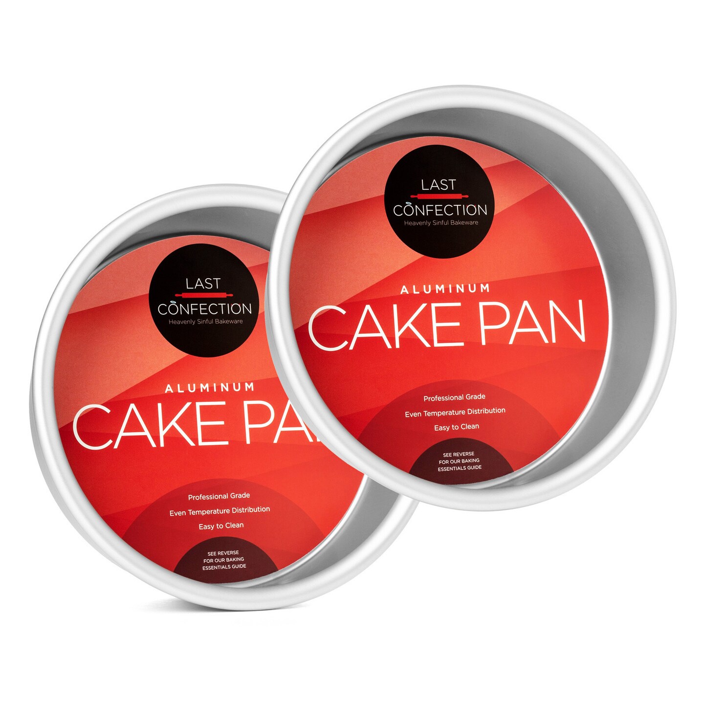 Last Confection Aluminum 2-Piece Round Cake Pan Sets - Professional Bakeware