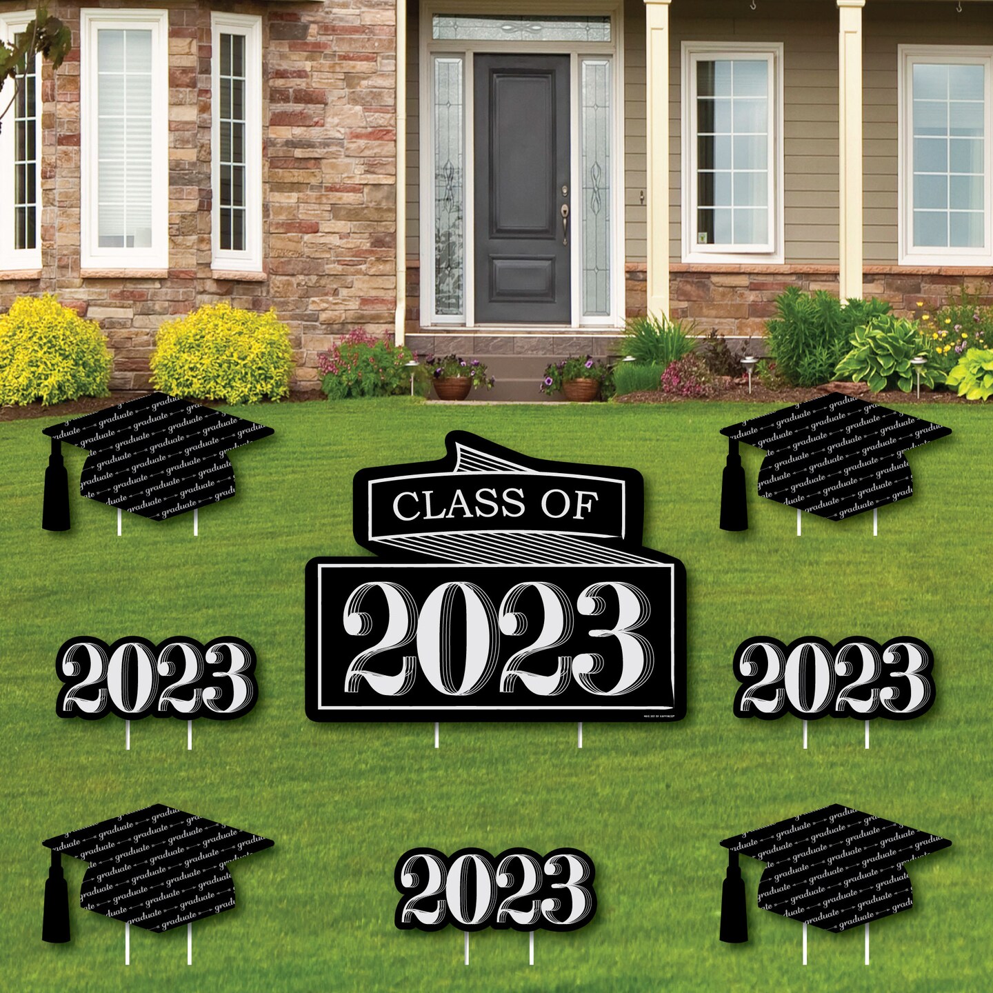 Big Dot of Happiness Graduation Cheers Yard Sign and Outdoor Lawn Decorations 2023