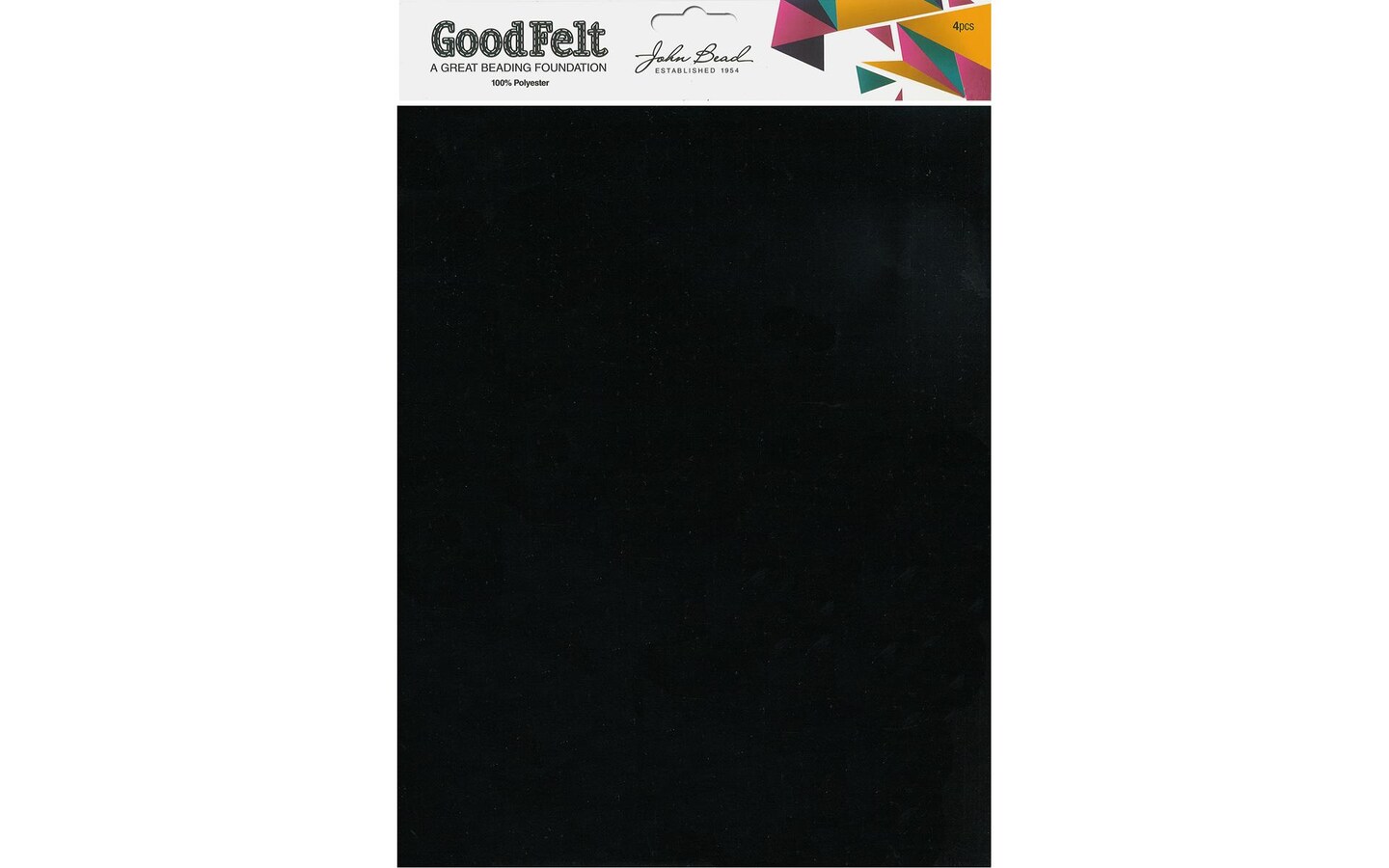 John Bead GoodFelt BF 1.5mm 8.5x11&#x22; Black 4pc