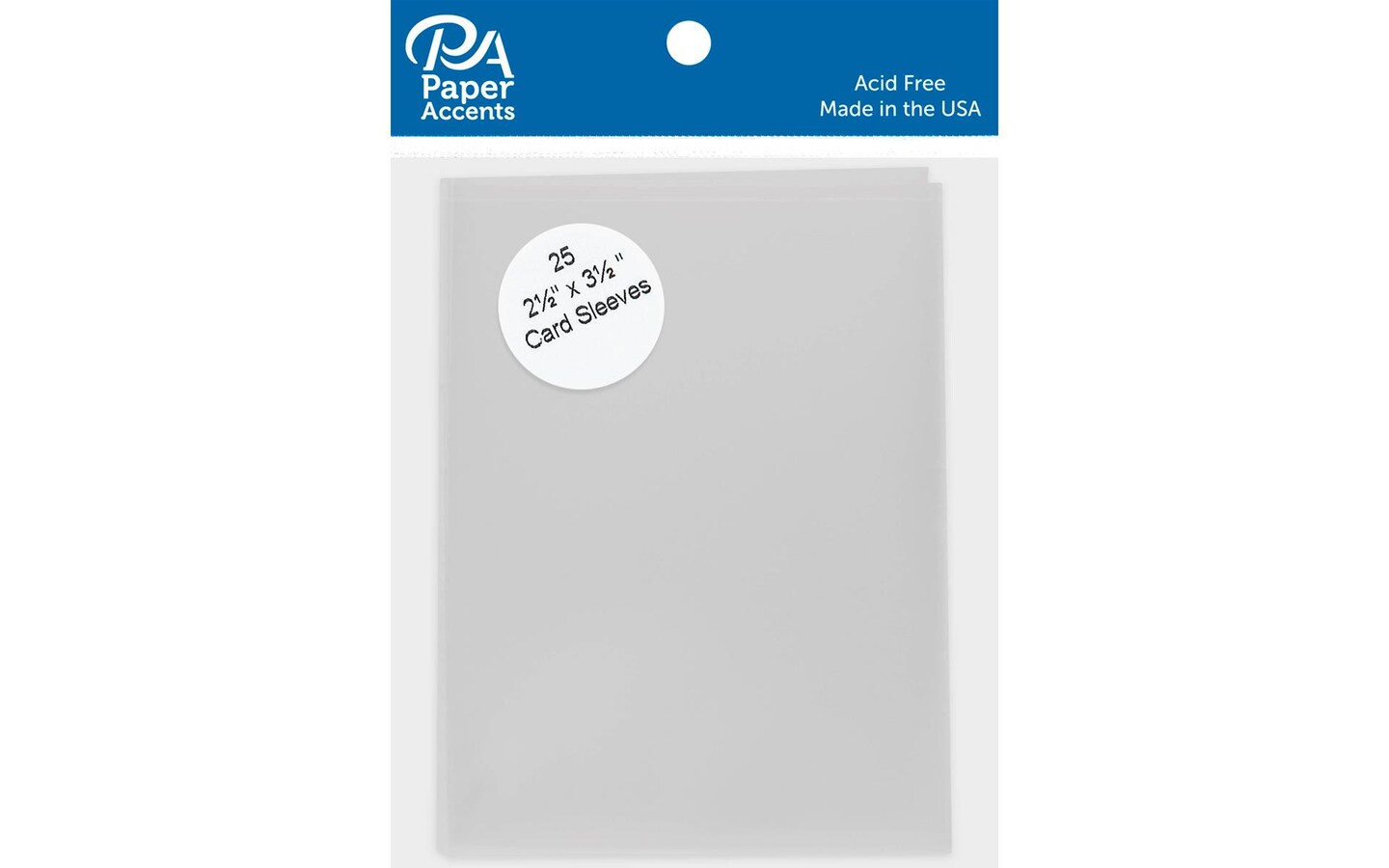 Paper Accents Card Sleeves 2.5x3.5 25pc Clear