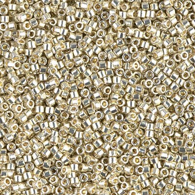Miyuki Delica Bead 11/0, DB1831, Duracoat Galvanized Silver, 5 grams