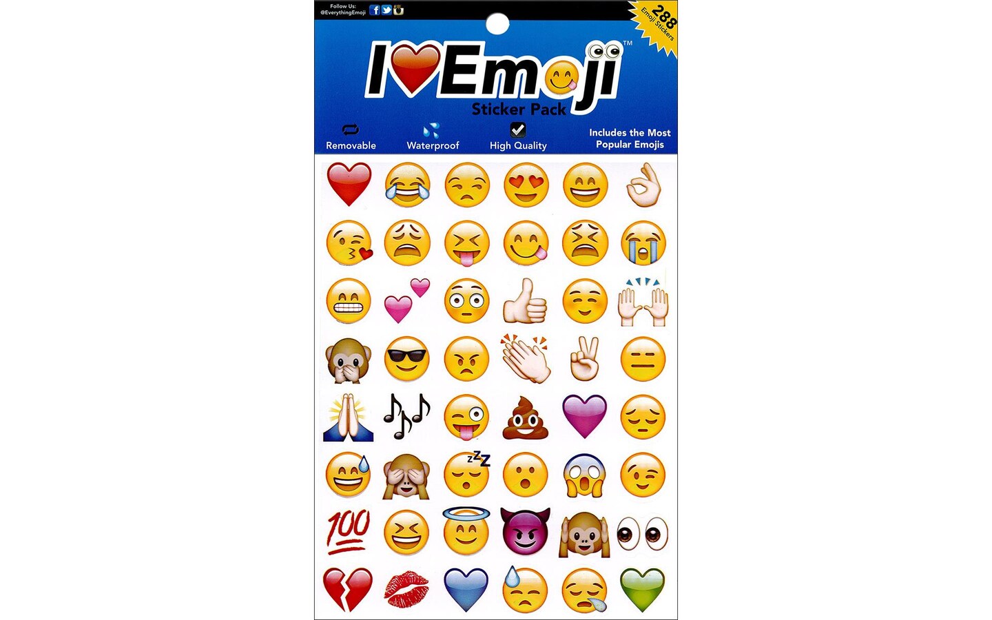 Everything Emoji Sticker Small 288Pc