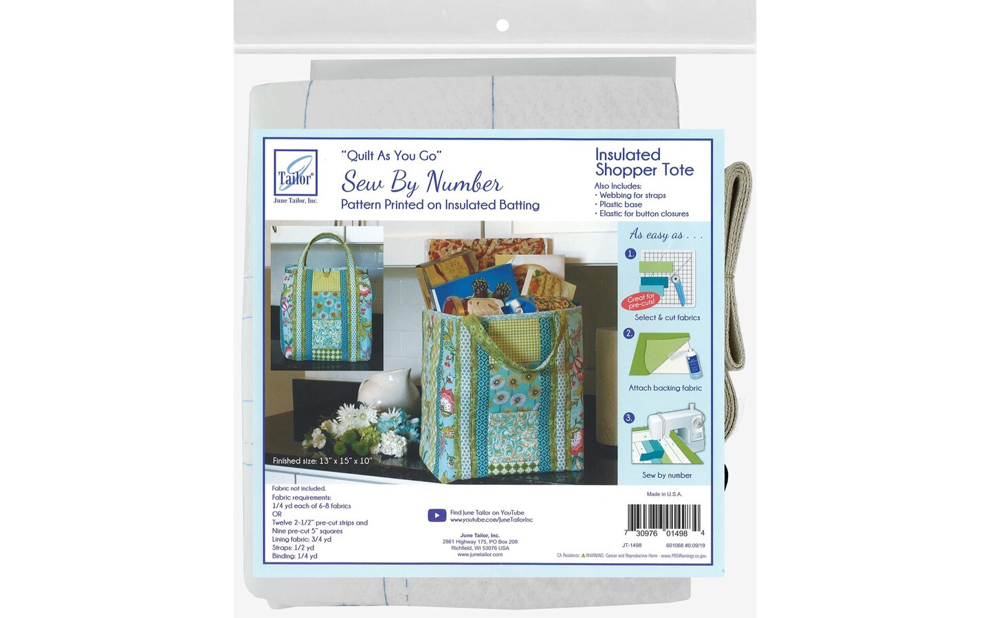 June Tailor Quilt As/Go Insulated Shopper Tote | Michaels