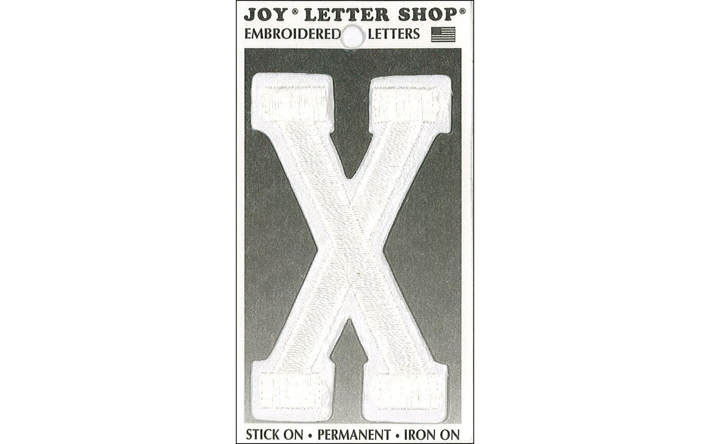 Joy Applique Letter Iron On Varsity 3" White X | Michaels