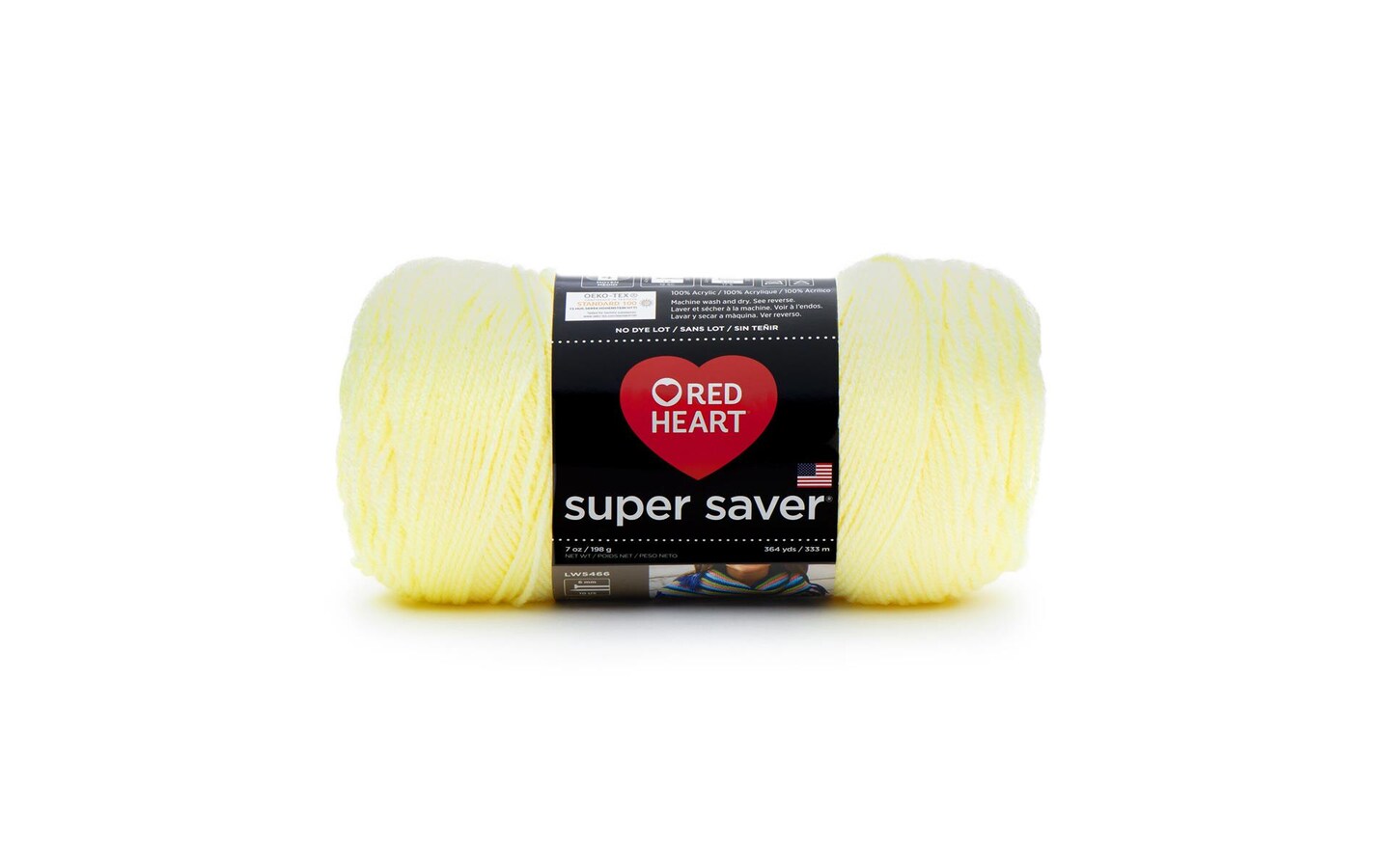 C&#x26;C Red Heart Super Saver Yarn 7oz Pale Yellow
