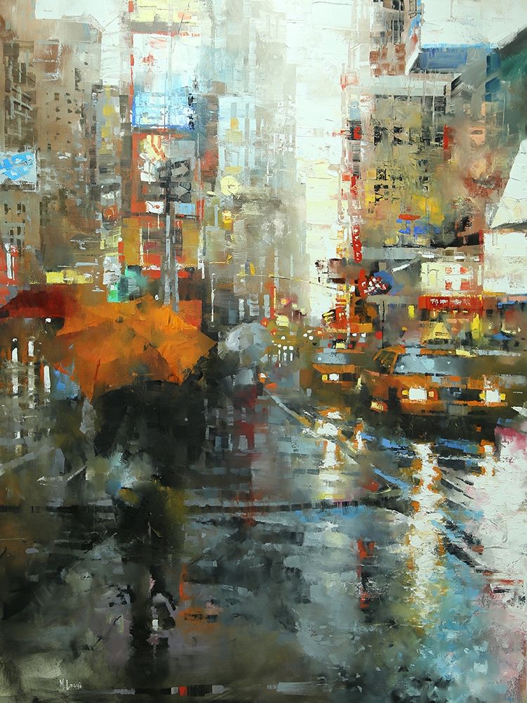 Manhattan Orange Umbrella Poster Print by Mark Lague - Item # VARPDXL894D