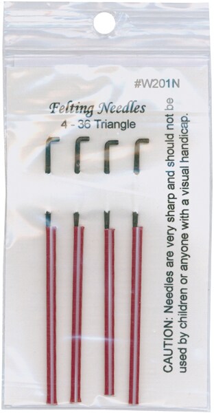 36 Gauge triangular felting needles.
