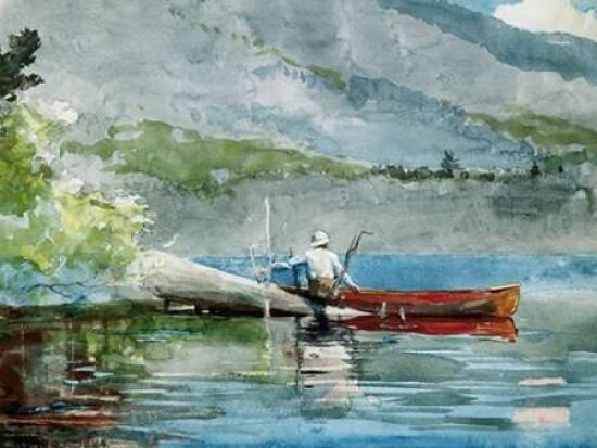 The Red Canoe Poster Print by Winslow Homer - Item # VARPDX3HO2159