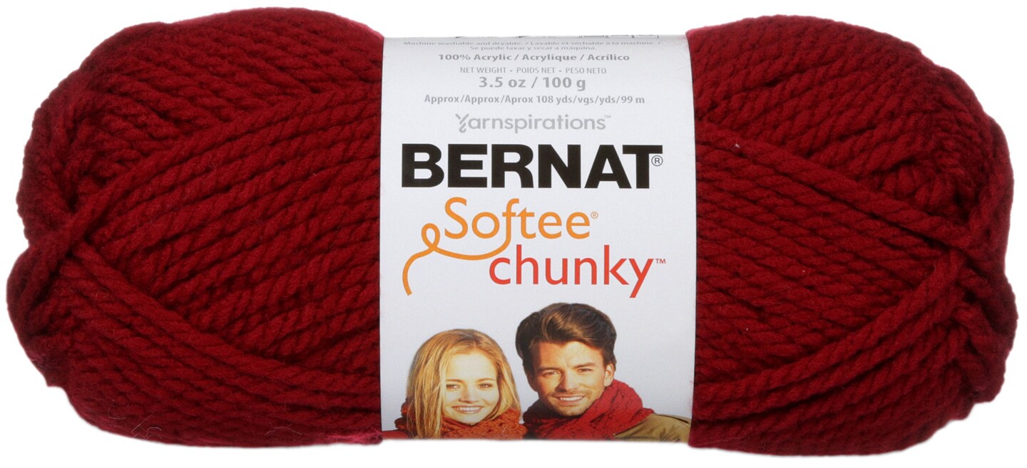 Bernat Softee Chunky Yarn-Wine