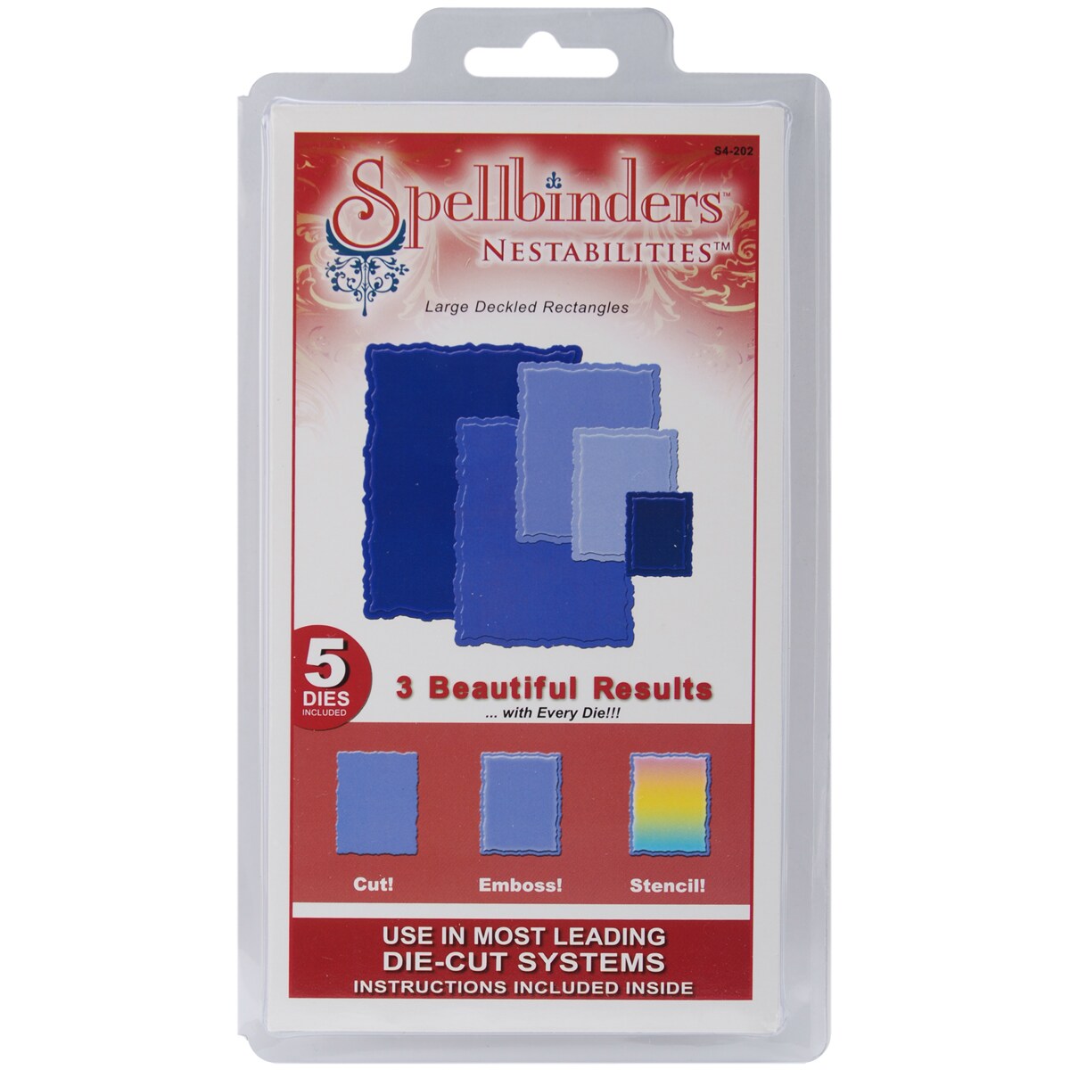 Spellbinders Nestabilities Dies-Deckled Rectangles Large