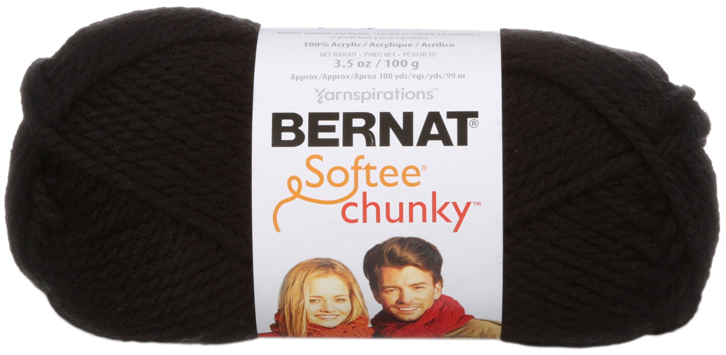 Bernat Softee Chunky Yarn-Black | Michaels