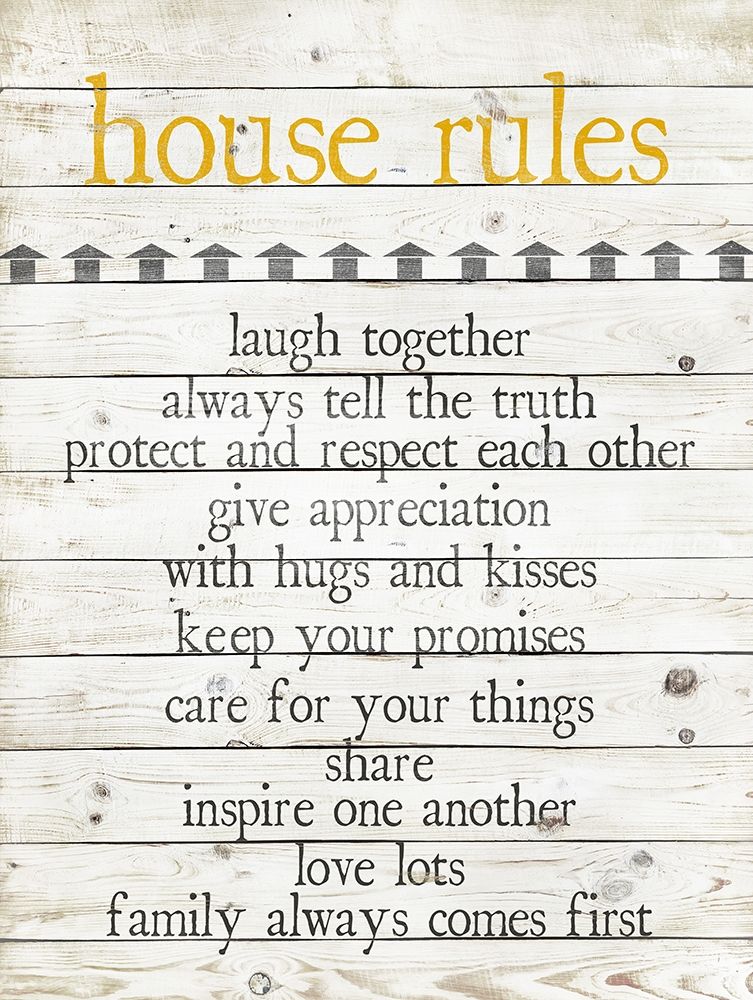 House Rules Poster Print by Anna Quach - Item # VARPDX13842L