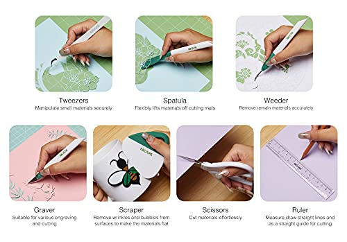Basic Tool Set Craft Weeding Vinyl Cardstock Crafting Tools Kit for Silhouette/Siser/Oracal