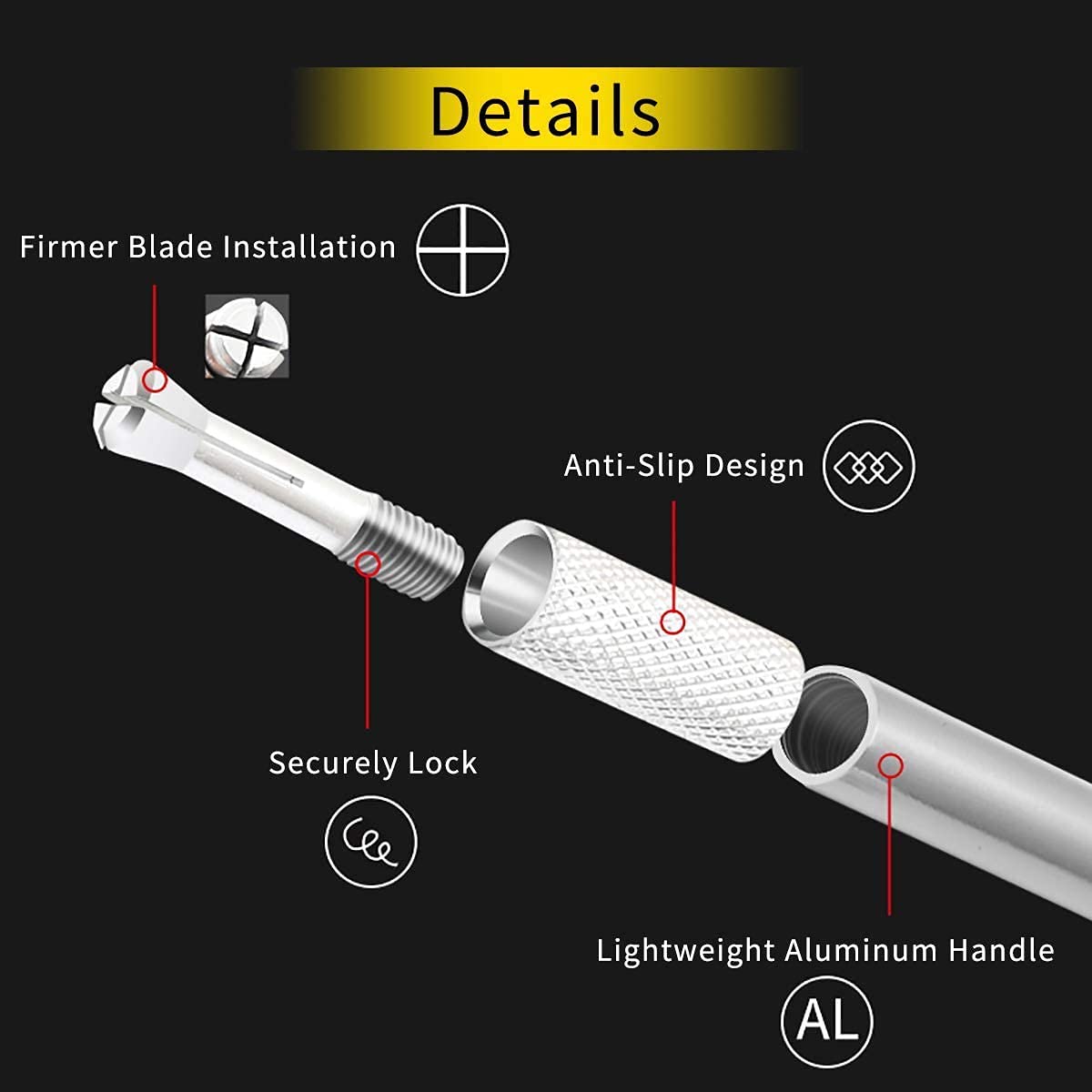 23 Pieces Craft Knife Precision Hobby Knife Kit, 1 Exacto Knife with 20 Spare Art Knife Blades for Art, Scrapbooking, Stencil