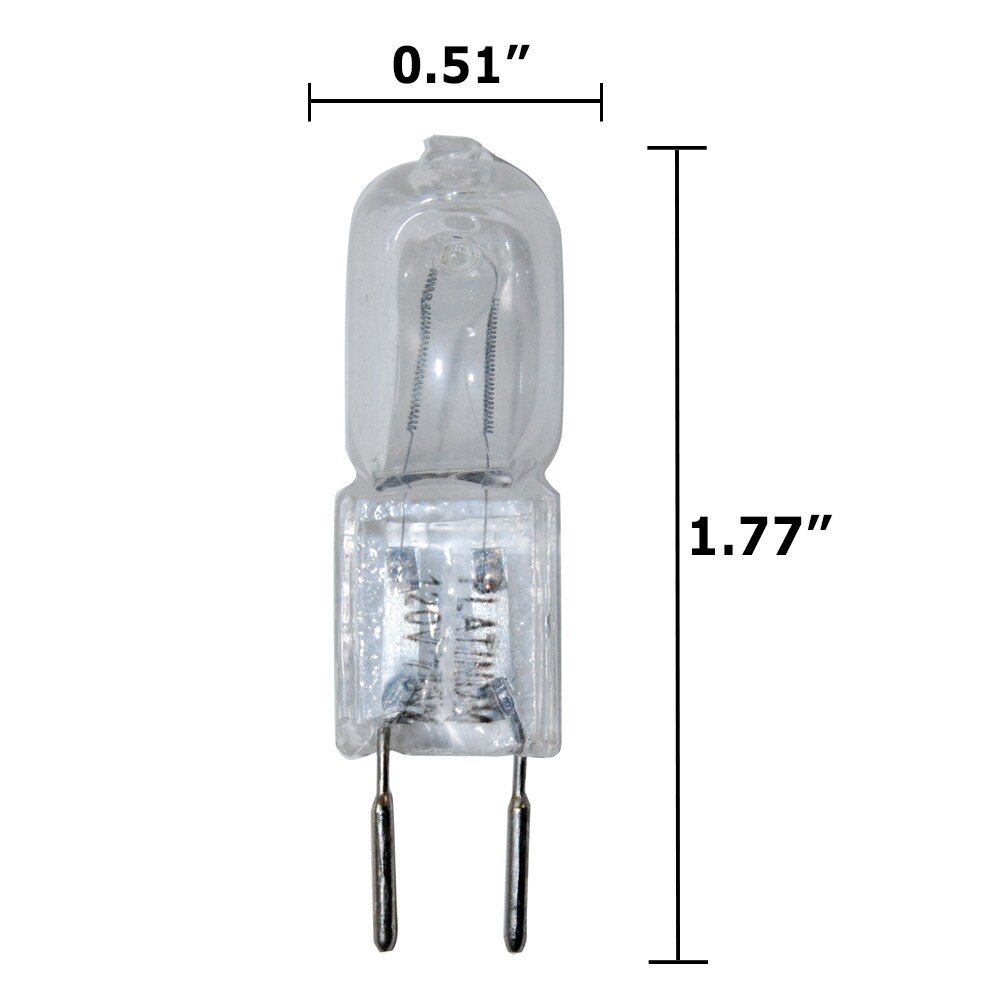 BulbAmerica 75W 120V GY6.35 Bi-Pin Base Clear Halogen Bulb