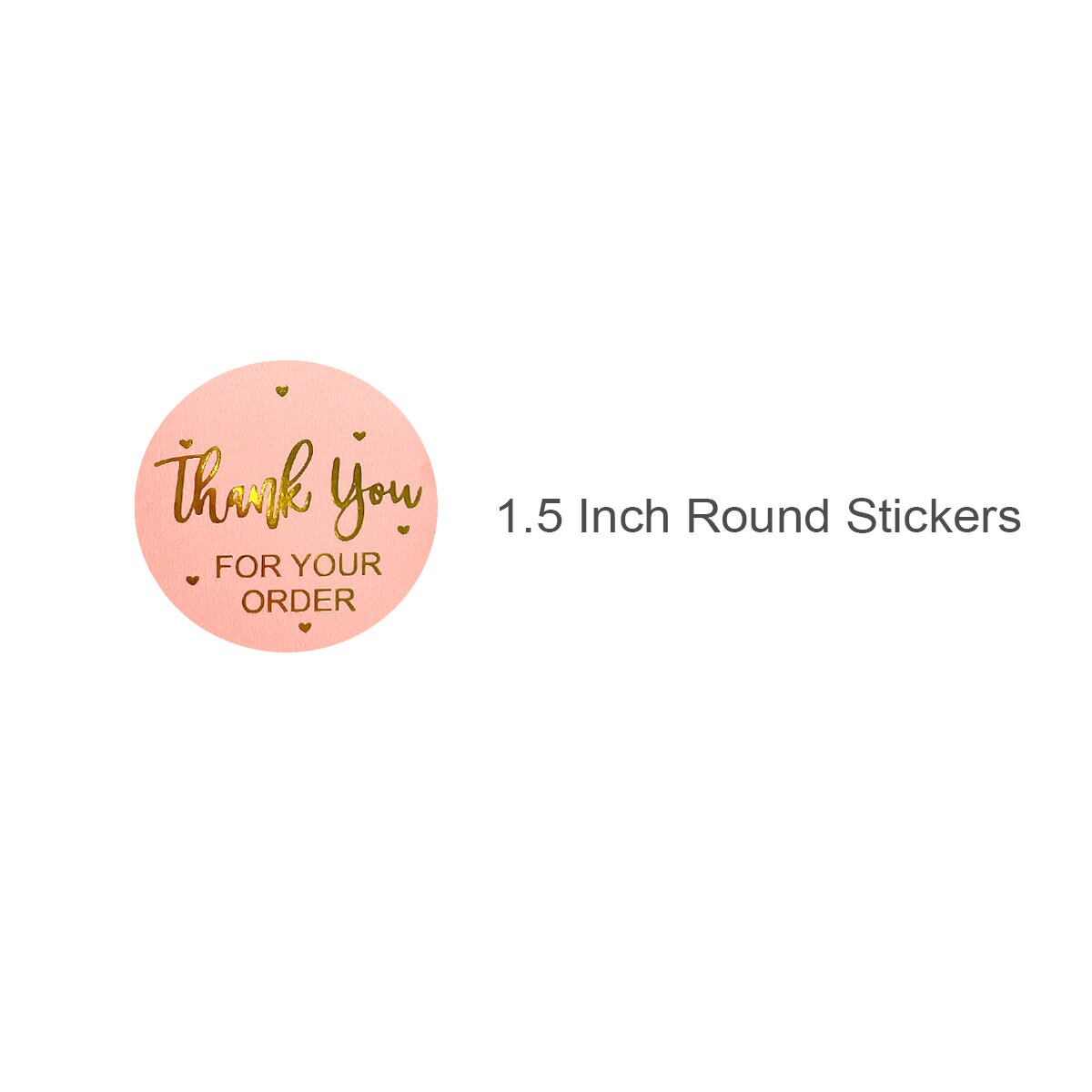 Wrapables 1.5 / 2 Thank You Stickers Roll, Sealing Stickers and Labels for Boxes, Envelopes, Bags, Small Businesses, Weddings, Parties (500pcs)