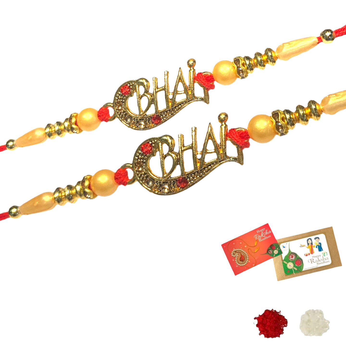 Buy I Jewels Designer Bhaiya Bhabhi Hanging Lumba Bracelet Rakhi Combo Set  Rakshabhandan Special for Men (R010G-CO) (Green) Online at Best Prices in  India - JioMart.