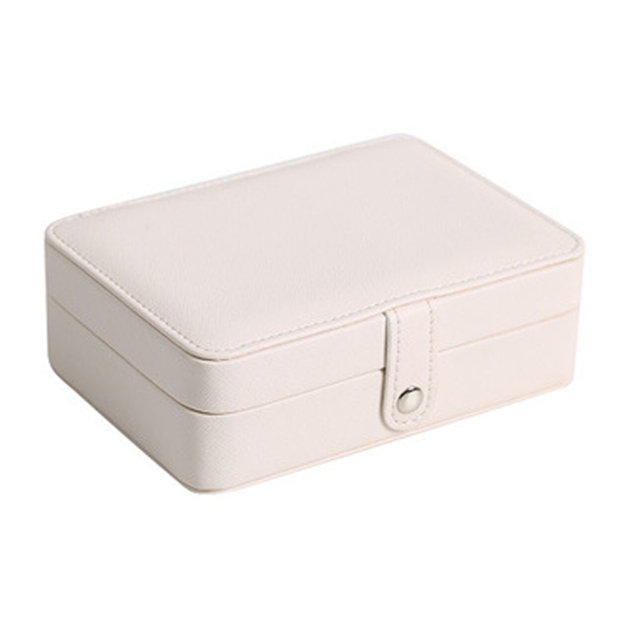 Storage Box Fadeless Large Capacity Faux Leather Slots Jewelry Organizer For Daily Use